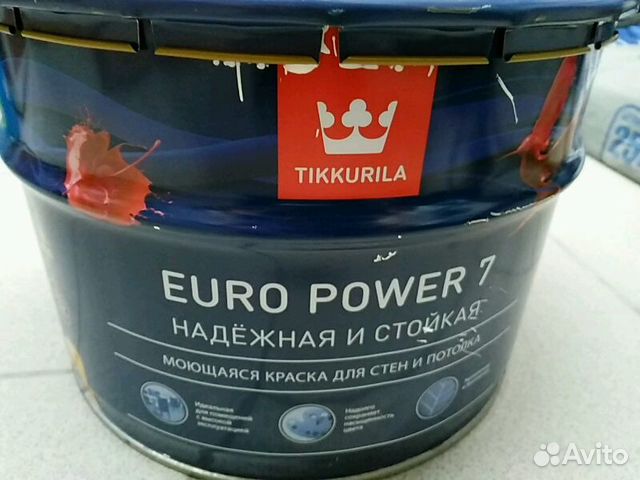 Краска Tikkurila Euro Power-7 база а 2.7 л расход. Расход краски Тиккурила евро 7. Расход краски на 1 м2 стены Тиккурила. Евро повер 7.