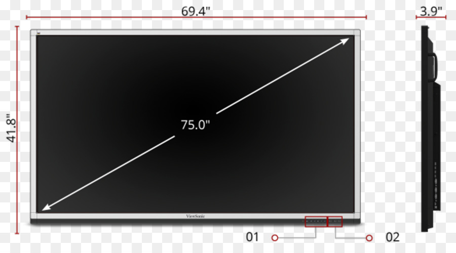Как измеряется экран телевизора в дюймах рисунок