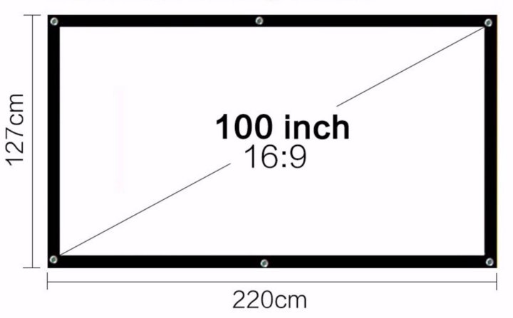 Screen 100. 100 Дюймов 16х9. 100 Дюймов экран в сантиметрах 16 9. Диагональ экрана 100 дюймов. Экран 100 дюймов Размеры.