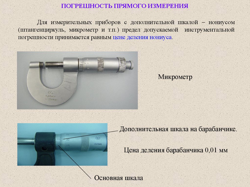 Измерения шкалы измерений погрешность измерений. Микрометр, с пределом измерения 1000 мм. Измерения микрометром шкала измерения микрометр. Приборная погрешность окулярного микрометра. Нониус микрометра.