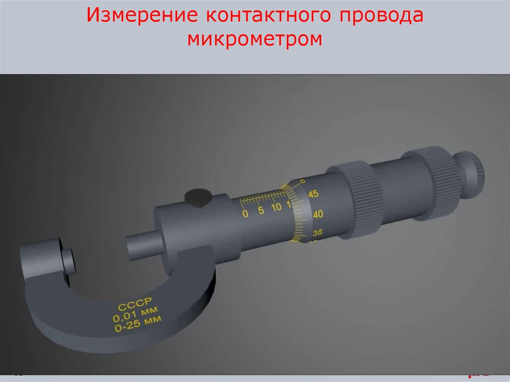 Измерение микрометром. Измерение провода микрометром. Микрометр для проводов. Технология проведения измерений микрометром. Методы измерения износа контактного провода.