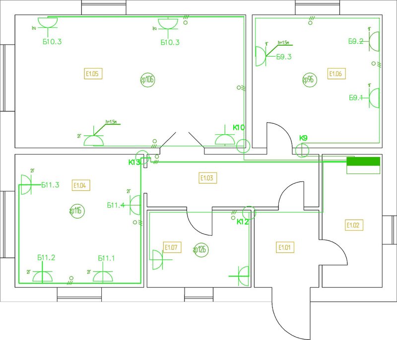 Проект электрики в 3 х комнатной квартире
