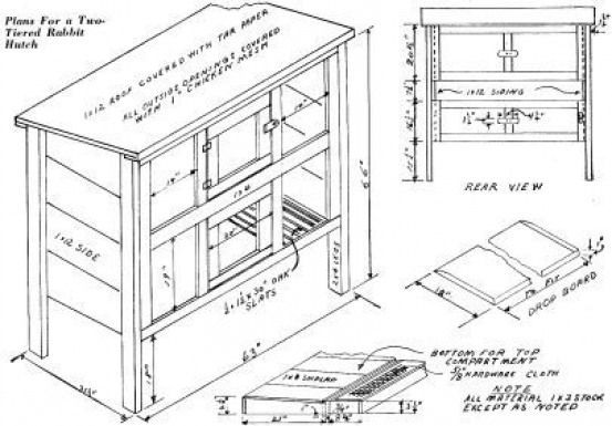 Крольчатник своими руками чертежи с размерами деревянный