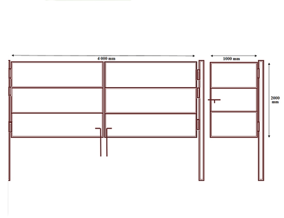 Калитка для забора из профильной трубы чертежи с размерами фото