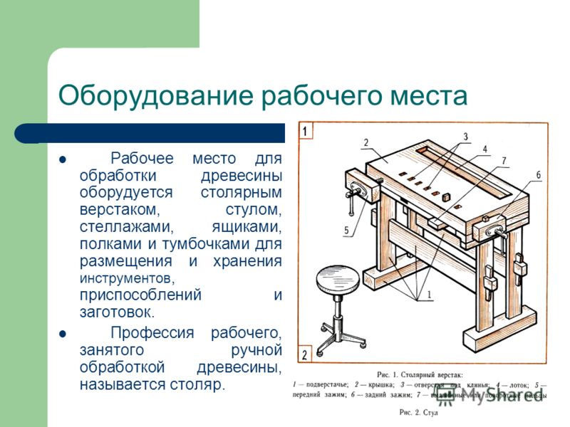 Верстак столярный размеры чертеж