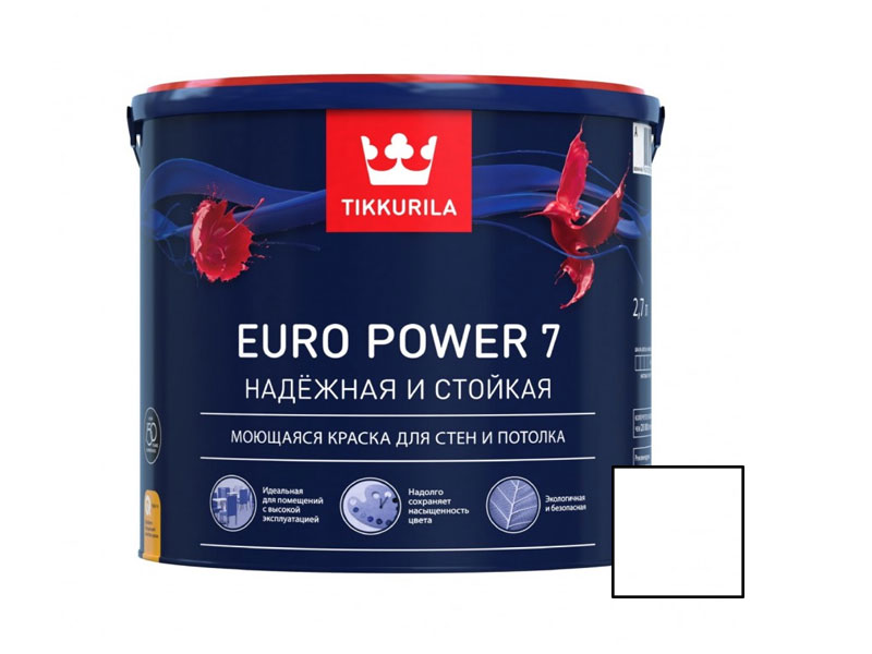 Euro power 7 9л. Краска Тиккурила евро 7. Тиккурила Euro Power 7. Краска Euro-7 Тиккурила белая. Tikkurila Prof Euro 7.