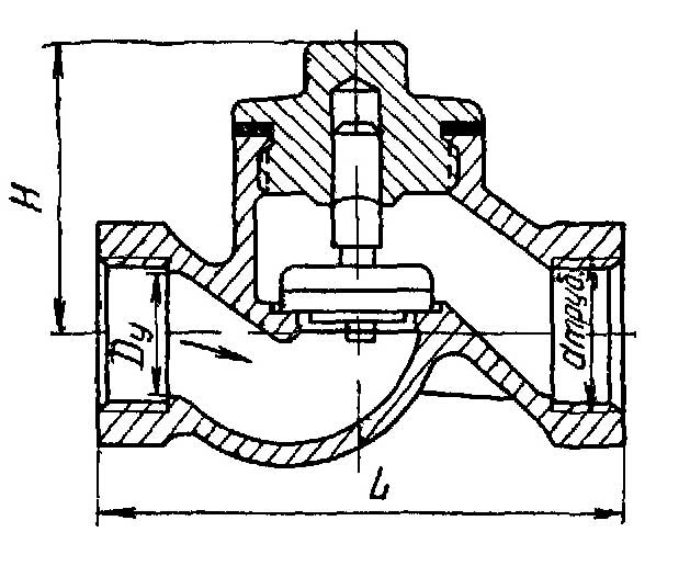 Как нарисовать обратный клапан