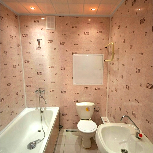 Ремонт в ванной комнате панелями фото