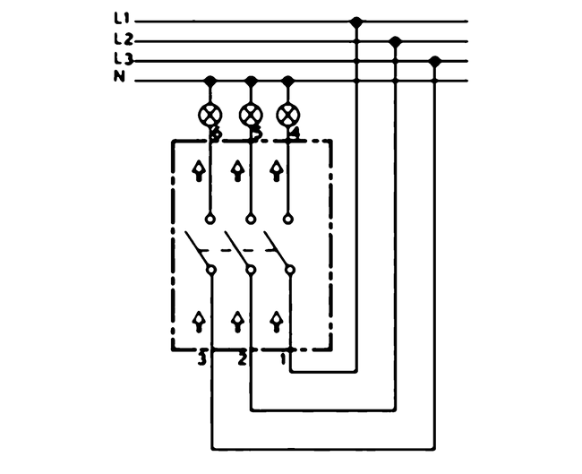 Как подключить тройной выключатель на 3 лампочки схема подключения