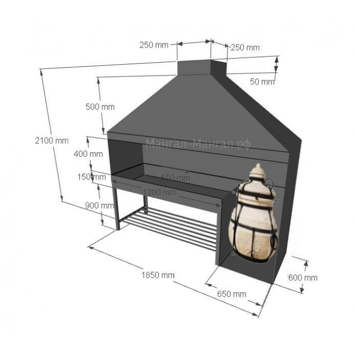Чертежи на мангальную зону