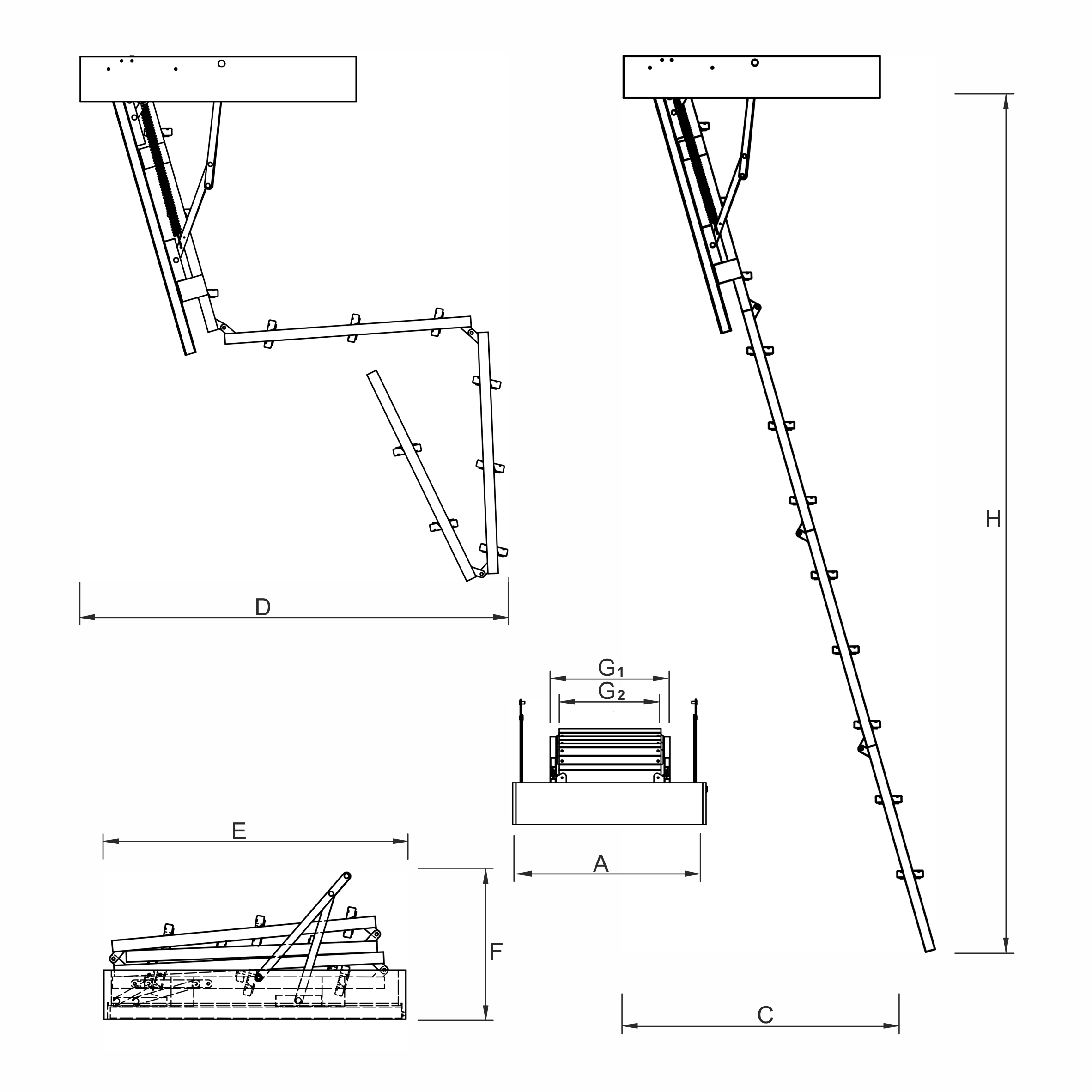 Механизм для чердачной лестницы:  для чердачных лестниц с .