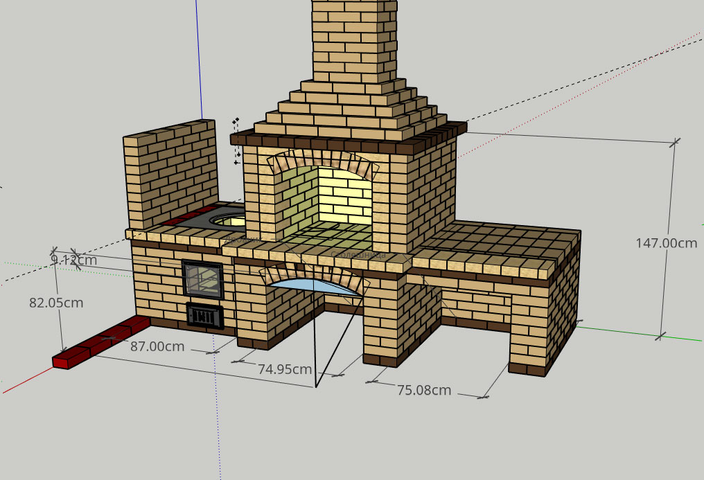 Мангальная зона из кирпича проекты чертежи и размеры на даче фото пошагово