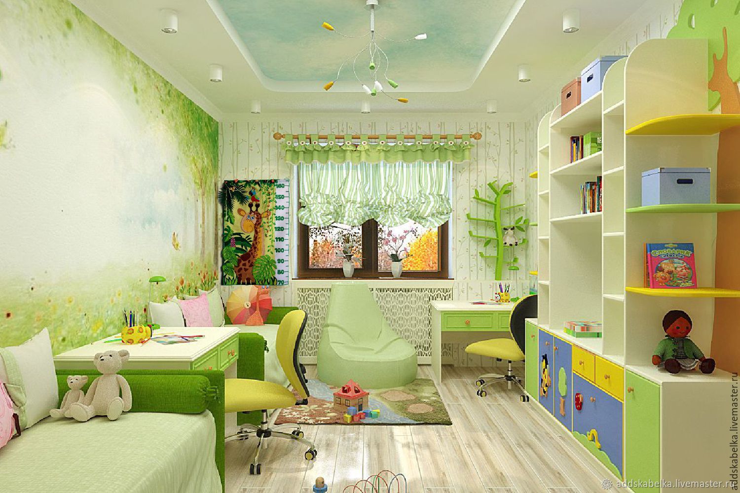 Дизайн детской комнаты для девочки от 6 лет