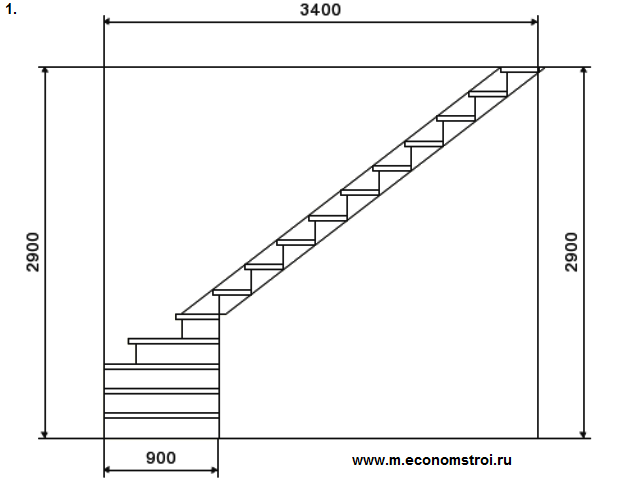 Деревянные лестницы чертежи с размерами