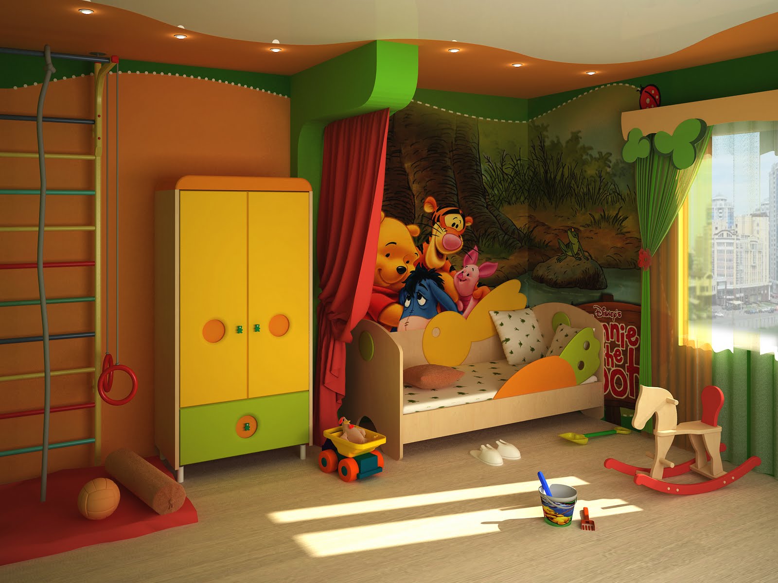 Оборудованная детская комната