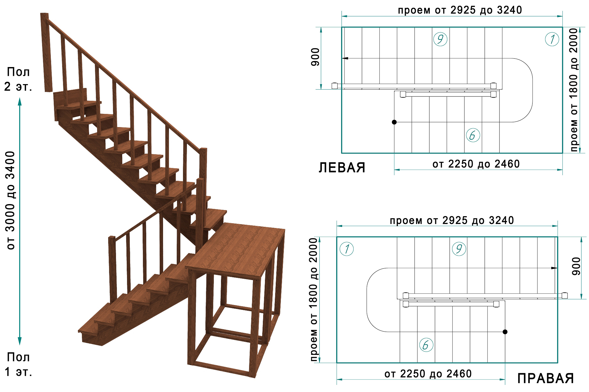 Чертеж деревянная лестница: Чертеж деревянной лестницы: схема сборки