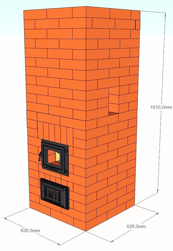 Отопительная печь для дома на дровах своими руками из кирпича проекты